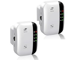 YOZHIQU WiFi-signaalversterker - 300 Mbps - Ethernetpoort - WPS- en AP-modus - Compact ontwerp - Geschikt voor slaapkamers, kantoren en studentenkamers - Wit