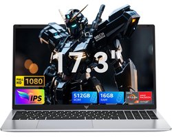 Acemagic AX17Pro IPS Full HD Laptop - 17,3 inch - Ryzen 4300U processor tot 3,7 GHz - 16GB DDR4 RAM 512 GB SSD - Windows 11 Pro - WiFi 5 - BT5.0 - Zilver