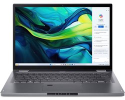 Aspire Spin 14 ASP14-52MTN-58D9 - 2-in-1 Convertible - 14 inch - Touchscreen - Core Ultra 5 (i5) - 16GB - 512GB SSD - Zilver - inclusief Stylus Pen