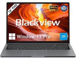 Blackview AceBook 12 Laptop - Intel Core i5-12450H - 16 inch FHD - 16GB DDR4 - 512GB SSD /2 TB - WiFi 6 - Window 11 Pro Notebook - UHD Graphics - Grijs