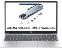 "HP 15,6"" - IPS FHD - Intel Ultra 5 120U - 16GB RAM - 512GB SSD M.2 - Windows 11 Pro - Gratis USB-C dock - 2 jaar garantie"