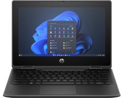 HP Pro x360 Fortis 11 G11 Intel® N N100 Hybride (2-in-1) 29,5 cm (11.6") Touchscreen HD 8 GB DDR4-SDRAM 128 GB SSD Wi-Fi 6E (802.11ax) Windows 11 Pro Zwart