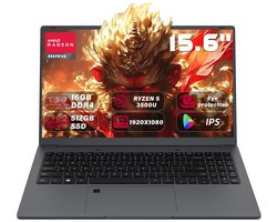 Ninkear A15 Air Gaming Laptop – 15.6" FHD – Ryzen 5 3500U – 16GB RAM – 512GB NVMe SSD – Vega 8 – Windows 11 – Licht & Snel