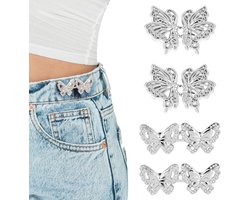 4x Verstelbare Taille Verkleiner Clips voor Jeans en Broeken - Verstelbare Tailleband Verstevigers