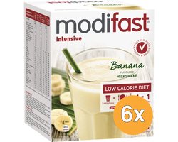 6x Modifast Intensive Milkshake Banaan 8 Zakjes (440 gr)
