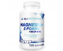 ALLNUTRITION | Magnesium 5 Forms + B6 (P-5-P) – 100 capsules | Energie, Spieren & Botten Supplement | 100 capsules