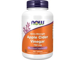 Apple Cider Vinegar- Extra Strength 750 mg (180 tablets) - Now Foods
