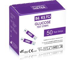 Be Keto | Glucose Test Strips | 50 pcs | 1 x 50 strips | Ketose dieet | Ketonentest