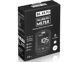 Be Keto | GluKeto Meter | Blood Glucose & Ketone Meter | 1 x 0,25 kg | Ketose dieet | Ketonentest