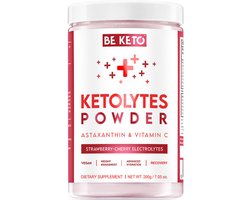 Be Keto | Keto Electrolytes Powder | Strawberry Cherry 200g | 1 x 200 gram