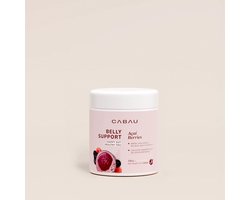 Cabau Belly Support - Spijsvertering Supplement - Tegen Opgeblazen Gevoel - Met Probiotica, Vezels & Vitamine C - Acai Berries - 240 gram