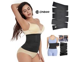 CHIBAA buik taille wrap 2.5 Meter | Bandage band |Bandage wrap | Zweetband | Waisttrainer | Saunaband | Afvallen | Dames | Vet verbranden | Sauna effect | Corrigerend buik | Corrigerend Ondergoed |Afslanken