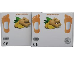 Detox voetpleister | Gember (64 stuks) | Detoxkuur voetverzorging - Ontgiften, betere stofwisseling, betere nachtrust, meer energie, ontstekingsremmend