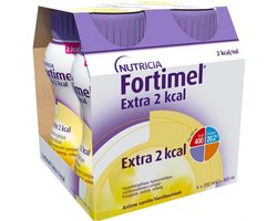 Fortimel Extra 2kcal Vanillesmaak Flessen 4x200ml