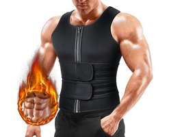 Heren Sauna Hot Sweat Taille Training Vest Afslankend Lichaamsvormend Sportvest - Plus Size-L