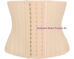 Igoods Waist Trainer Corset - Dames Buikriem - XL / 70-77.5kg- Lichte Kleur - Verstelbare Postpartum Buikband - Dames Latex Shape Wear - Kort Bovenlichaam - Ademend