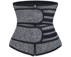 JeiibrZui Tailleband maat S - Zweetband - Afslankende buikondersteuning - 1 stuk - Grijs