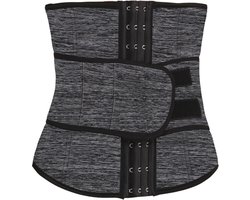 JustValue Waist Trainer - Buikband voor Vermageren en Afvallen - Body Trimmer - Corset - Buikvet Verbranden - Buiktrainer Twister - Waist Shaper - Buikvet Verbranden Apparaat - 74-79 cm - Grijs - Voor Heren en Dames