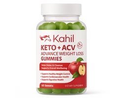 Kahil - Keto Appelazijn Gummies - Afslankpillen - Helpt bij Vetverbranding Detox en Energieboost
