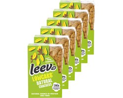 Leev® Bio | Low Carb Qrackers | Lijnzaad | 6 stuks | 6 x 80g (3 x 2 crackers) | Eiwitrijke voeding | Koolhydraatarme Crackers