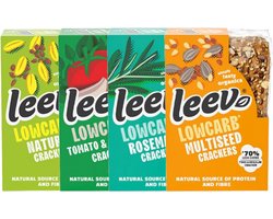 Leev® Bio | Mix Low Carb Qrackers | Voordeelpakket | 4 x Low Carb Qrackers