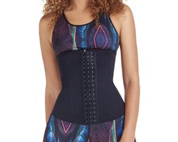 Maat XS - Waisttrainer - Waist Cincher - Korset - Kleur: Zwart - LYCRA - Ondergoed - Latex - Slank - MariaE - Slimwear - Afvallen