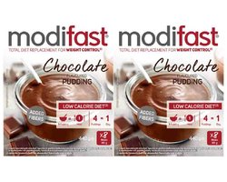 Modifast Intensive Pudding Chocolade - 2 x 8 x 55 gr - Voordeelverpakking