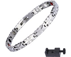 Narvie - Helende Armband - Dames Magneet Armband - Gezondheidsarmband Magnetische Armband - Kleur zilver