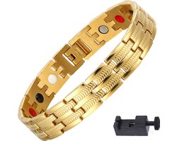 Narvie - Helende Armband - Magneet Armband - Gezondheidsarmband Magnetische Armband - Kleur Goud