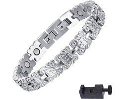 Narvie - Helende Armband - Magneet Armband - Gezondheidsarmband Magnetische Armband - Kleur zilver