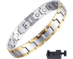 Narvie - Helende Armband - Magneet Armband - Gezondheidsarmband Magnetische Armband - Kleur Zilver/Goud
