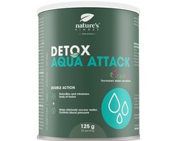 Nature's Finest Detox Aqua Attack – 2-in-1 Detox & Afslankdrank met Cactinea™, Mariadistel, Artisjok & Chlorella – Vermindert Vochtretentie, Bevordert Leverreiniging & Gewichtsverlies – Citrus Smaak – 125 g
