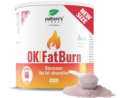 Nature's Finest OK!FatBurn 150 g – Krachtige Vet- en Koolhydraat Blokker met ID-alG™, L-Carnitine, L-Tyrosine & Vitamine C – Stimuleert Vetverbranding, Ondersteunt Gewichtsverlies & Vermindert Eetlust – Zonder Suiker, Citroensmaak