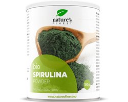 Nature's Finest Spirulina poeder Bio 100g – 100% Organisch Superfood met Eiwit, IJzer & Vezels – Verhoogt Energie, Ondersteunt Immuunsysteem, Vermindert Vermoeidheid & Helpt bij Gewichtsbeheersing – Vegan