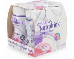 Nutridrink Compact Fibre Aardbei 125 Gram 4st