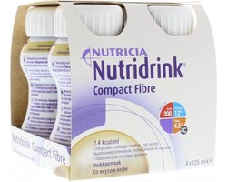 Nutridrink Compact fibre mokka 125ml 4 Stuks