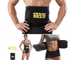 Sauna belt – Waist trainer – Waist shaper – Afslank band – Corset – Zweetband – Sweat belt – Afslankband – Buikband - Zwart - M