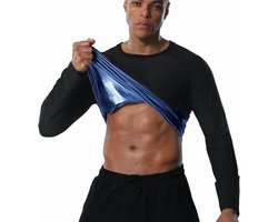 Sauna Shirt Heren met Lange Mouwen voor Workout en Gewichtsverlies