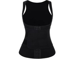 Sauna Taille Trainer voor Vrouwen - Neopreen Body Shaper - Verstelbare Riemen - Tank Top - Gewichtsverlies Workout - Afslankvest - Buikband - Geschikt voor Fitness - Zwart Spanx Model