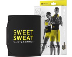 Sweet Sweat Waist Trimmer - Waist Trainer - Afslankband - Waist Shaper - Sauna Belt Geel| Size: Medium