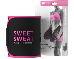 Sweet Sweat Waist Trimmer - Waist Trainer - Afslankband - Waist Shaper - Sauna Belt Roze | Size: Medium
