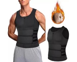 Vivva - Taillevormende Shaper - Waist Trainer - Neopreen Afslankband - Dubbele Klittenband - Zweetband Buik - Rugondersteuning - Sauna Belt - Maat XL - Zwart - SHAPEVIZ