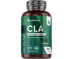 WeightWorld CLA softgels - 3000 mg geconjugeerd linolzuur per portie - 180 softgels voor 2 maanden voorraad
