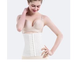 Wow Peach - Waist Trainer Korset - Buik Korset - Body Shaper - Compressie - Taille - Corset Band - Shaper - Wit - Maat: Small