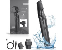 3-in-1 Bodygroomer Mannen - Body Trimmer Heren - Nat & Droog Trimmen - Draadloze Baardtrimmer - Waterdicht Scheerapparaat Geschikt voor Lichaam / Baard / Intieme Delen – Trimmer Schaamstreek - Multigroomer Tondeuse