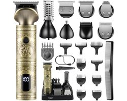 Baardtrimmer - Alles-in-één - baardverzorgingsset - met precisiemessen -Professioneel baard scheer kit