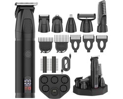 Baardtrimmer voor Heren - Draadloze Haartrimmer Set met Tondeuse - 1200mAh Oplaadbaar & Waterdicht - Complete Heren Verzorgingsset voor Snel Scheren van Gezicht en Snor
