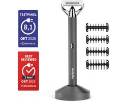BaByliss X-Blade Super-X Metal Series 2-in-1 Scheerapparaat en Baardtrimmer OT996E - Chrome Edition - Japans Stalen Mes - 100% Waterdicht - Magnetische oplaadstandaard