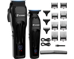 BESTBOMG Tondeuse Professionele met LED-display, Haarclippers voor Mannen, Elektrisch Scheerapparaat, Baardtrimmer, Precisietrimmer, Langhaartrimmer met opzetkam