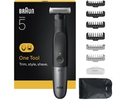 Braun All-in-One Series XT5 +8 Stylingtools - 4D Flex Scheerblad - Style & Scheer - XT5200 - Grijs